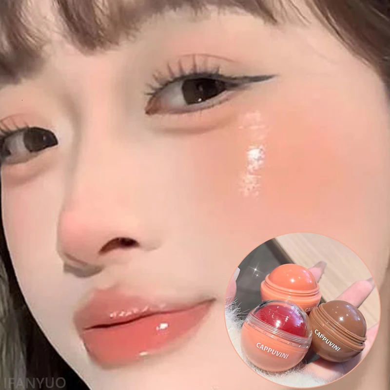 High Pigment Juice Blush Balls Natural Saturation Tint Brightening Moistured Easy Color Rouge Silky Blusher Cream Contour Makeup 251113