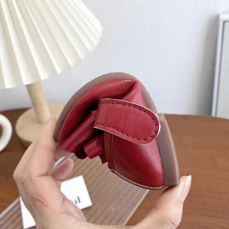 Girls Princess Shoes Bowtie Party Chic Spring Kids Flat Shoe Non-slip Pu Leather Four Colors Toddler Children Mary Janes 21-30W251121