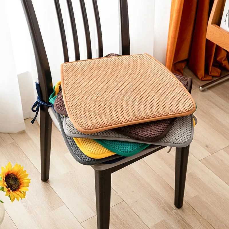 Small Fresh Style Corduroy Dining Chair Cushion Horseshoe-shaped Office Sedentary Stool Pad Thicken Anti-slip Sponge Chair Mat C251121