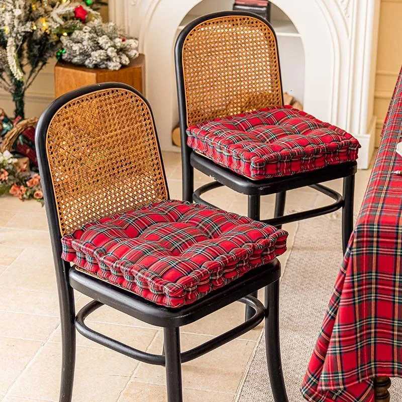 British retro dining chair cushion Christmas Day home decoration chair cushion thickened C251121