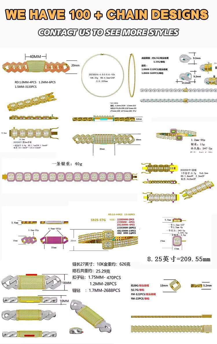 2025 Hot Sale 3mm Rope Chains HIp Hop Jewelry 925 Sterling Silver Plated 18K Gold Men Cuban Chain Necklace Rope Chains