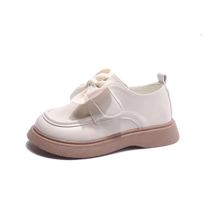 2024 Spring Autumn New Children Loafer for Girl Fashion British Style Princess Chic Bowtie Anti-slippery Casual Performance ShoeW251121