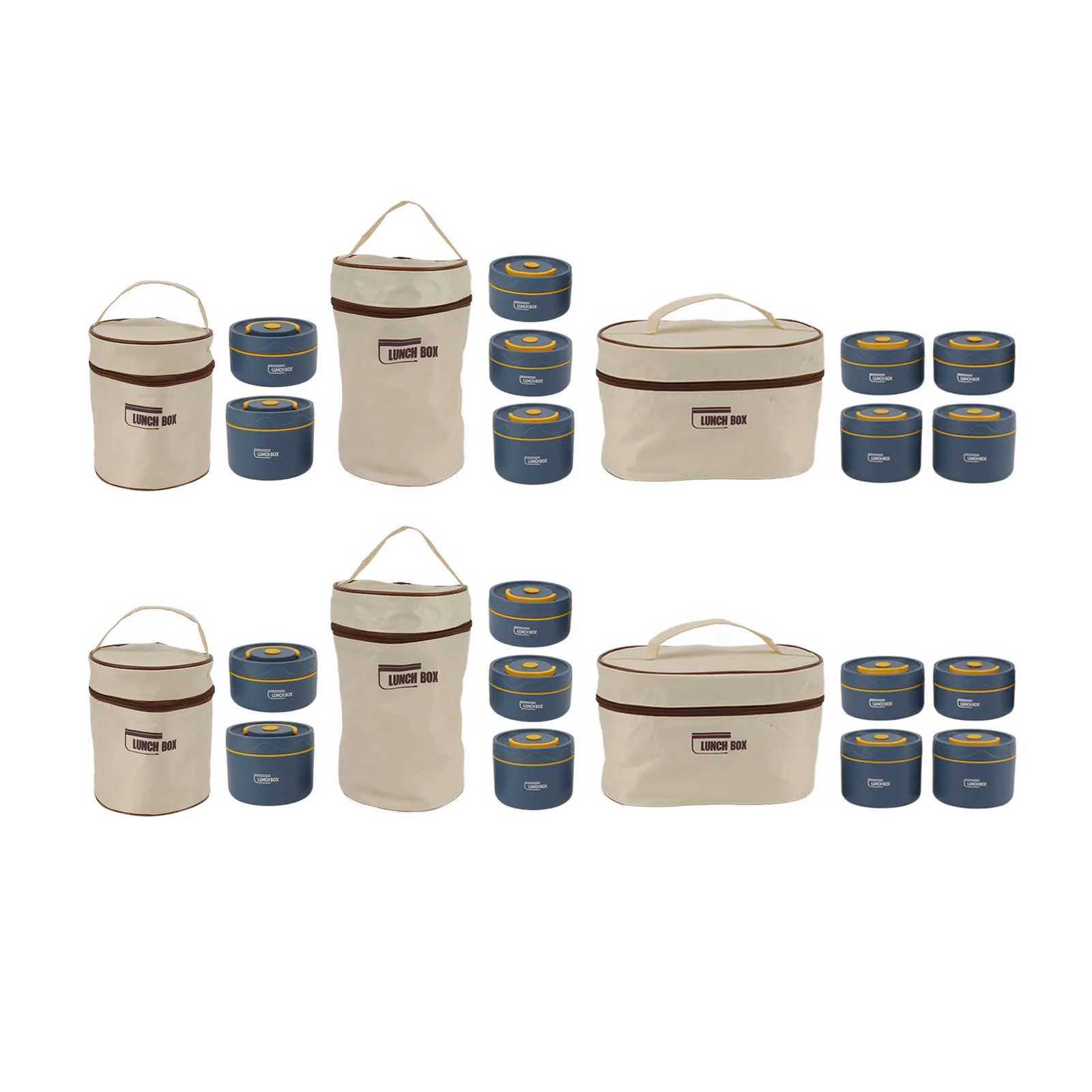 Container Safe Lunch Bento Box Leakage Proof Recessed Handle Round Stainless Steel Easy To Clean for Picnic Bento ContainerM251121