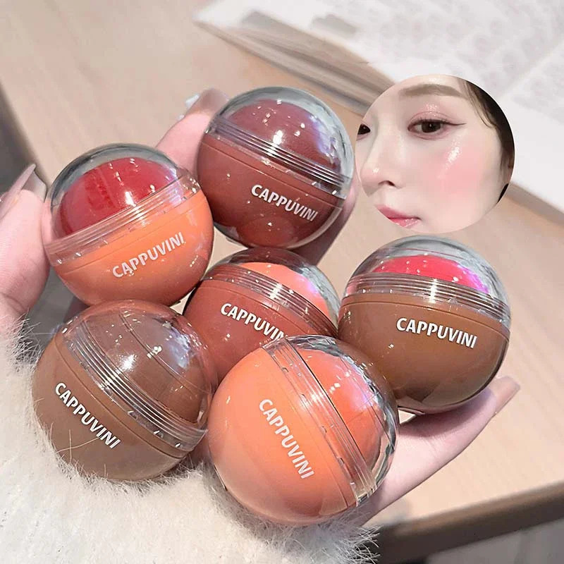 High Pigment Juice Blush Balls Natural Saturation Tint Brightening Moistured Easy Color Rouge Silky Blusher Cream Contour Makeup 251113