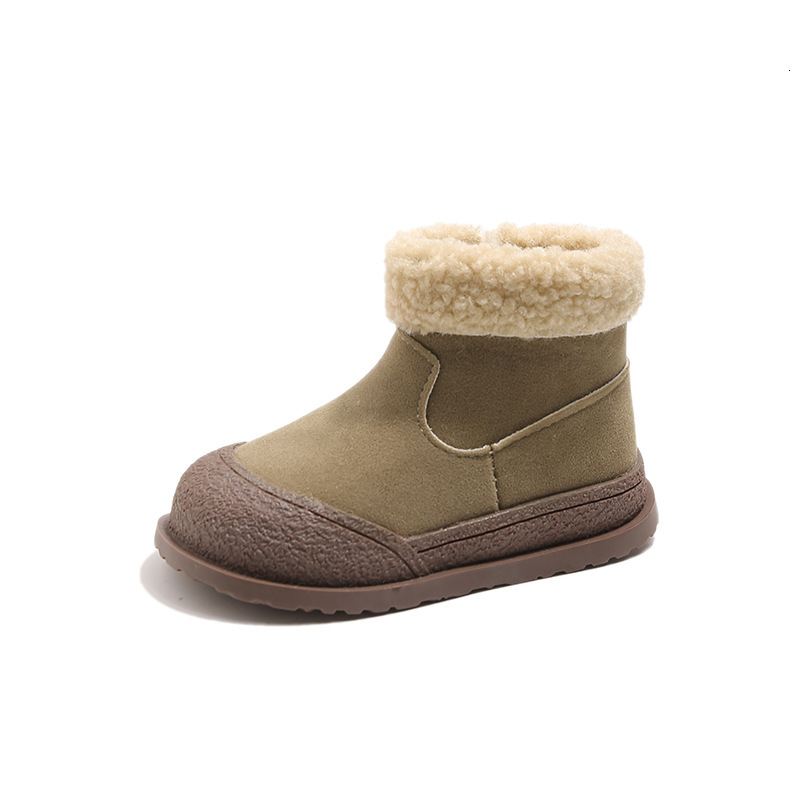 Winter glowing shoes, new Korean style wool lined short boots, fashionable and trendy shoes, warm cotton boots, casual children's shoes
