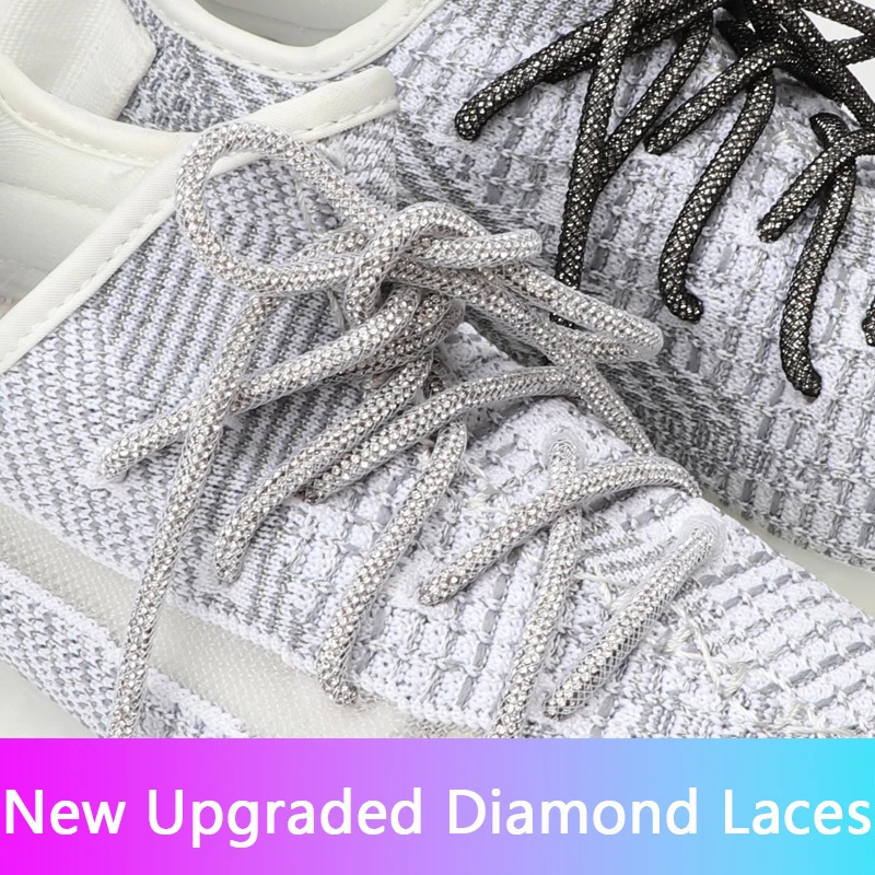 Crystal Rhinestone Diamond Shoelaces Colorful Shiny Shoe Laces Sneakers Shoelace Clothes Bags Belt Accessories Round 4mm 1PCS 251121