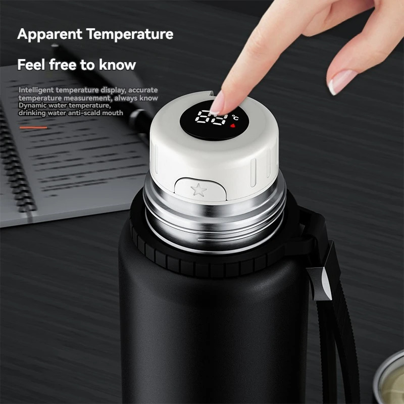 2L Thermos Insulated Water Bottle Vacuum Flask Smart coffee drinkware cup Stainless Steel Double Wall Kettles 251114 W260226