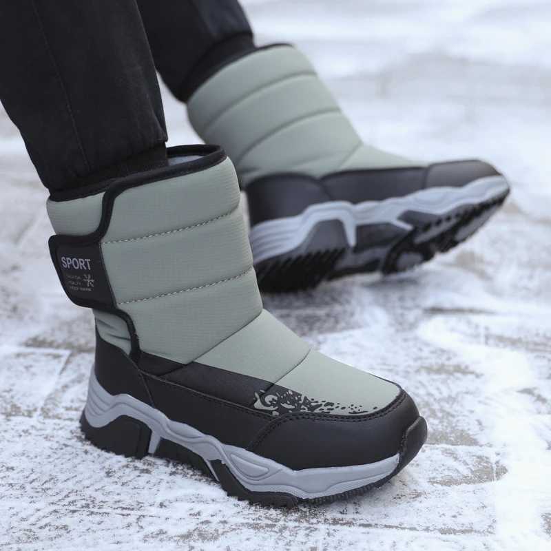 Children Outdoor Snow Boots Comfortable Warm High Top Sports Shoes Fashion Cotton Boots Autumn Winter Non slip Plush ShoesW251121