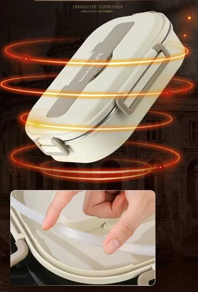 304 Stainless Steel Lunch Box Insulated 1500ml Leak-Proof Food Container Durable Portable for Office School Students Kids BoxM251121