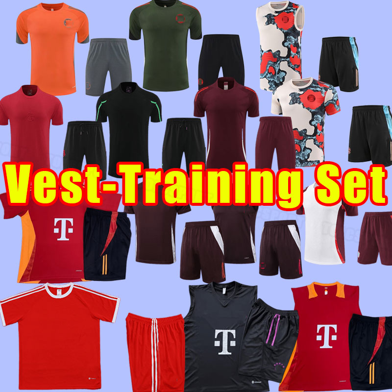 Bayerns 24 25 Munich soccer tracksuits DE LIGT SANE 2024 2025 football shirt GORETZKA GNABRY camisa de futebol KIMMICH Men adult Vest training set POLO pants