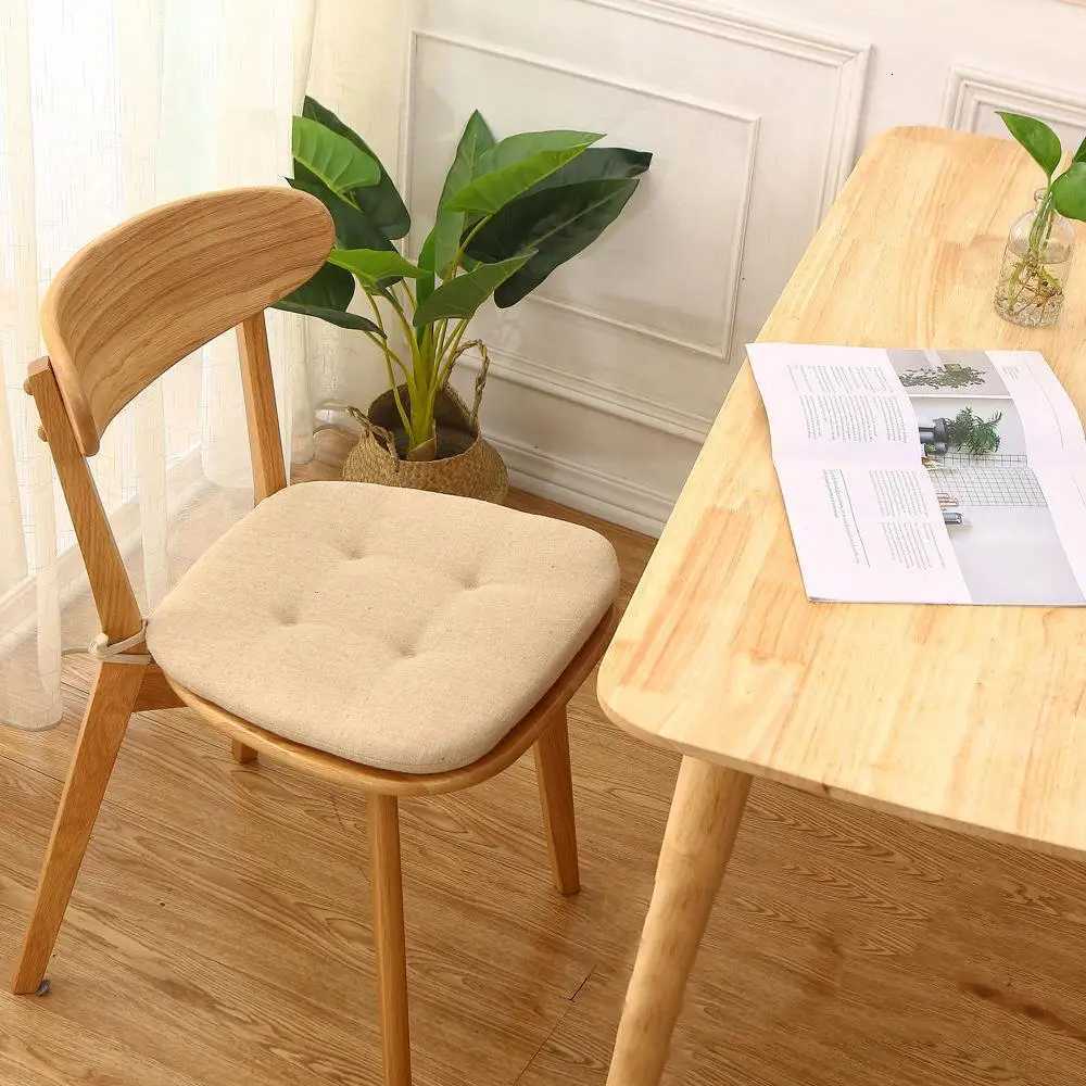 Horseshoe Shape Dining Chair Cushion Cotton Linen Seat Pad Home Use Cushion Breathable All Season Keep Warm Chair Pad C251121
