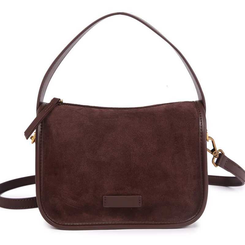 Suede Cowhide fi ladies shoder cross coffe bag luxury designer wen brown handbag angola red Y251121