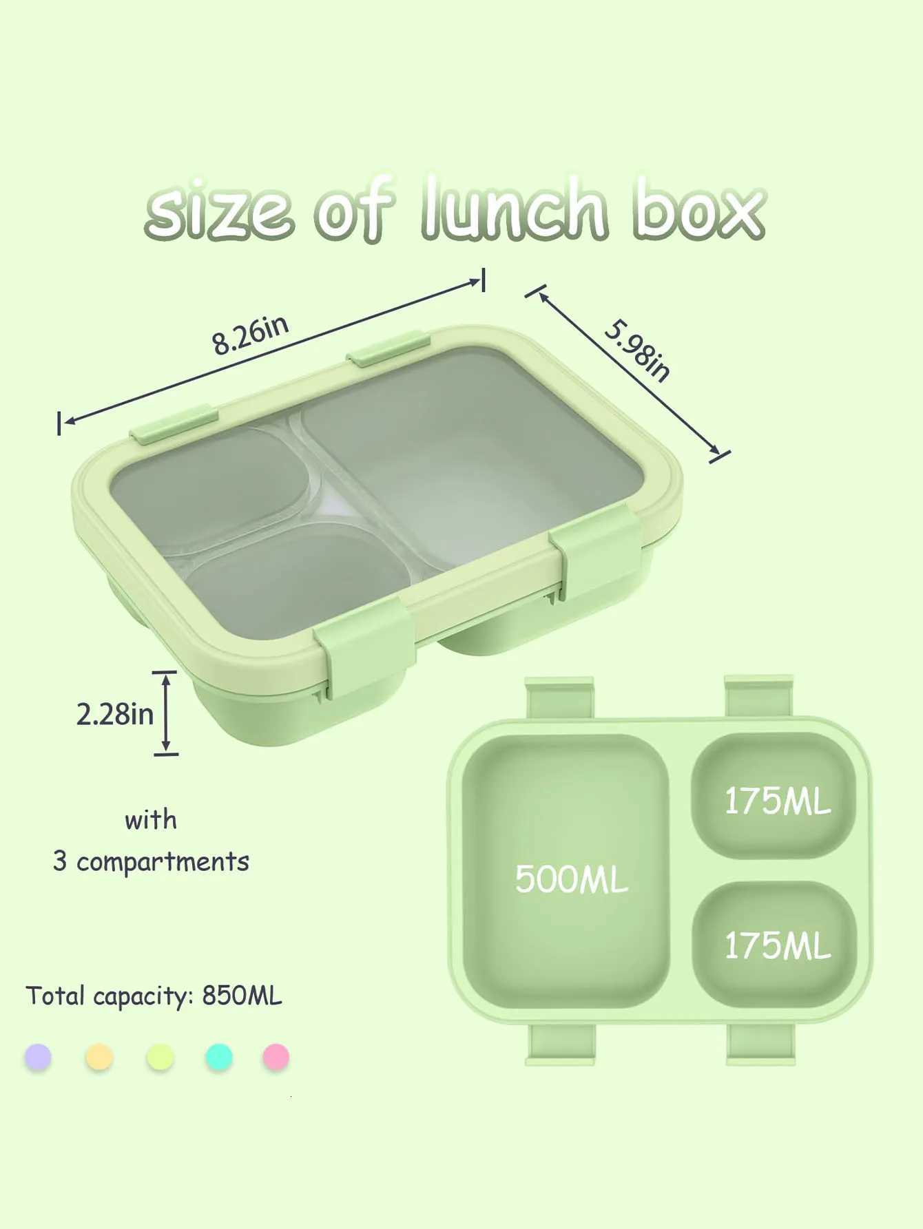 A high-appeal bento box snack lunch box made of food-grade pp material suitable for festival gifts and outdoor picnicsM251121