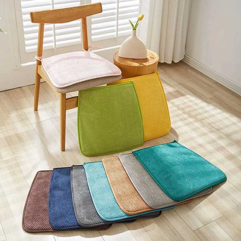 Small Fresh Style Corduroy Dining Chair Cushion Horseshoe-shaped Office Sedentary Stool Pad Thicken Anti-slip Sponge Chair Mat C251121