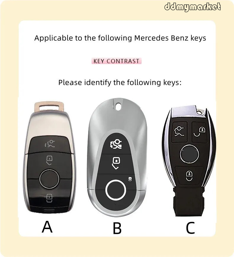 ddmymarket TPU Car Remote Key Case Cover Shell Fob For A C E S G Class GLC CLE CLA GLB GLS W177 W205 W213 W222 X167 flash sale AMG 250628