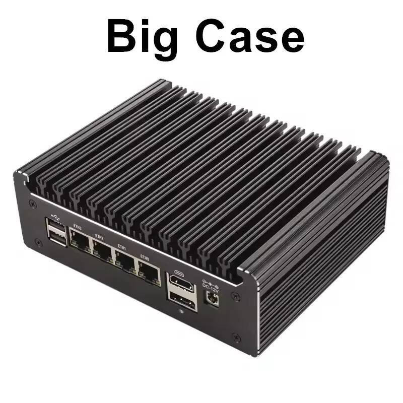 Topton Solid Fanless Mini PC Intel N150 Pentium N6005 4 LANs i226-V 25G DDR4 COM USB-C pfSense OPNsense ESXi Firewall Computer