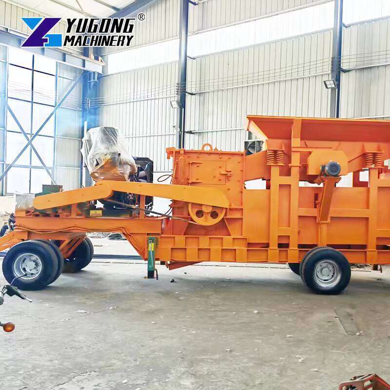 Stone Rock Mobile Diesel Machine Mini Jaw Crusher With Vibrating Feeder