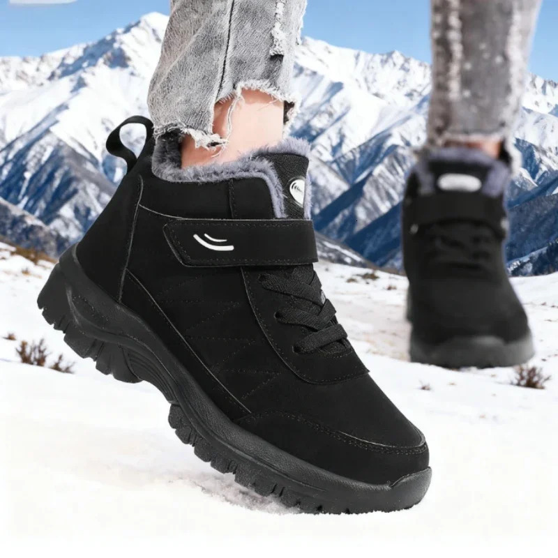 Womens Snow Boots Winter Fleece Thick Anti Slip Wide Last Walking Cotton Shoe FleeceLined Warmth Sneakers for Women 251121