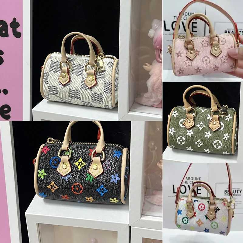 Mini Old Flower Pillow Bag Airpods Case Universal Coin Wallet Headphone Car Key Holder Small Items Organizer for Airpods 4/Pro2 Z251120