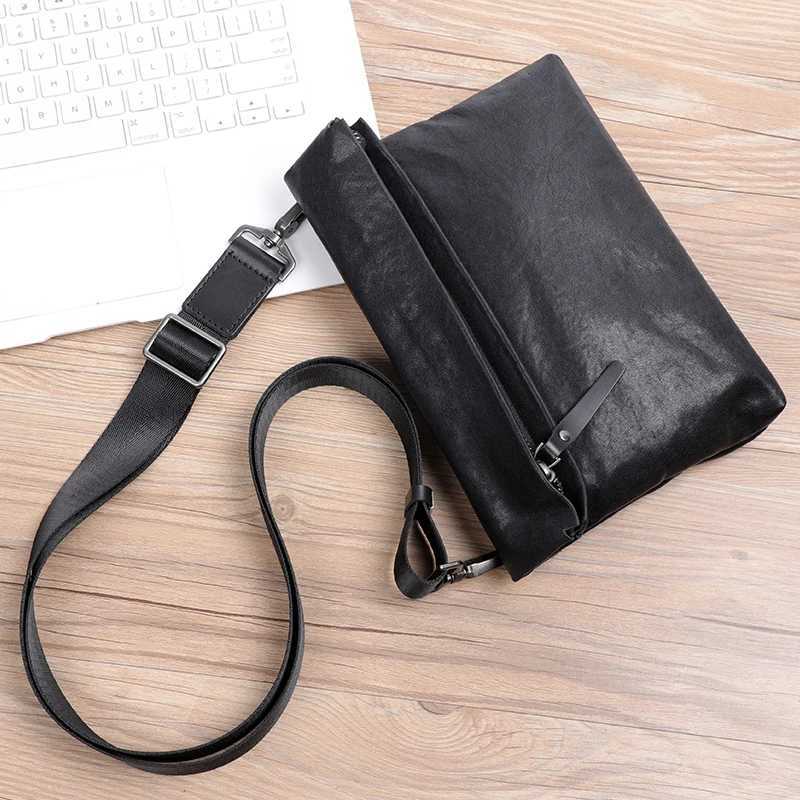 Fashion Natural Genuine Leather Men Messenger Bag Shoder Bag Men Cluth bag Meybag Purse Cowhide Leather M Crossbody Bag Fold Flap Y251121
