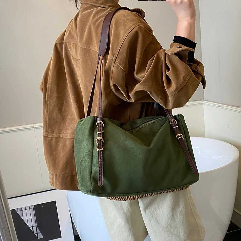 MOODS Shoder For Wen PU Suede Pure Color Large Capacity Shopping Bost Bag 2025 Winter New Fi Handbags Y251121