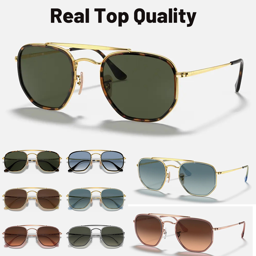 TOP Eyeglass Sunglasses Men Women MARSHAL II Eyeglass Real Glass Lenses Gradient Sun Glasses Female Male with Leather Box Gafas De Sol Hombre