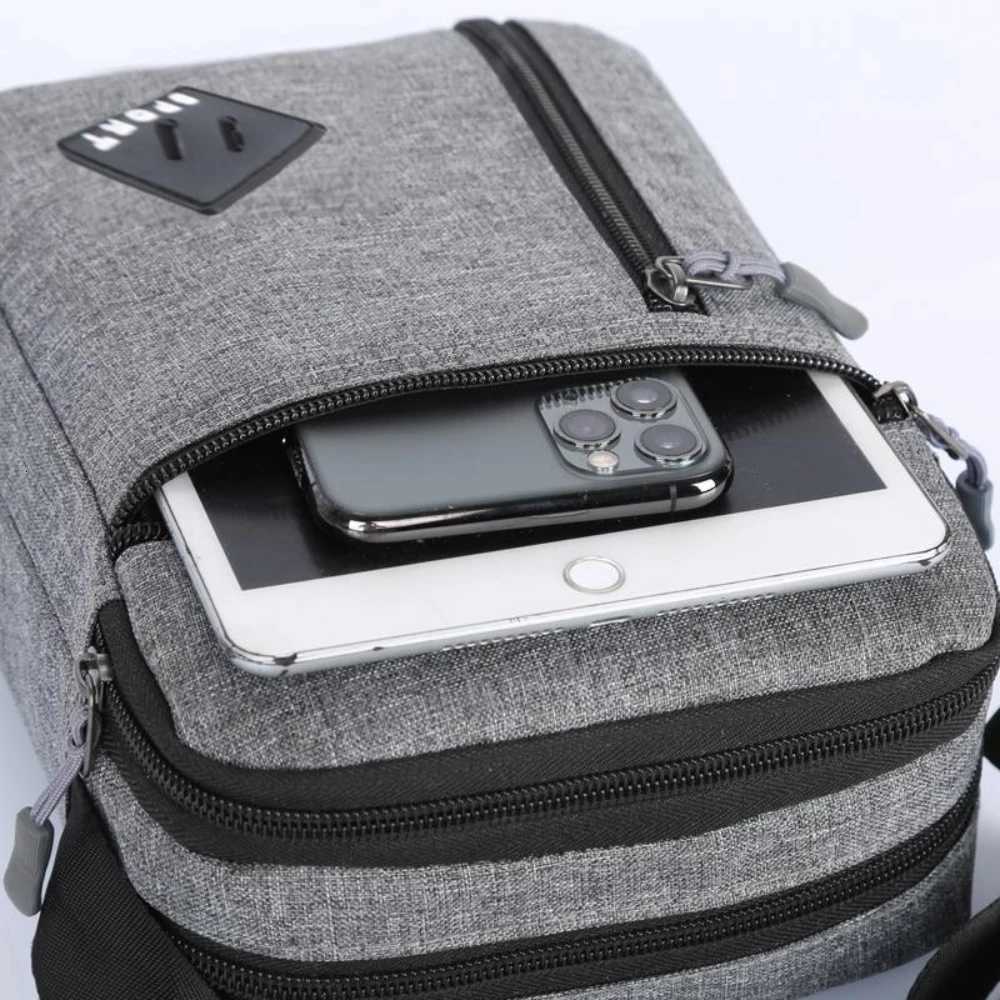 Mens Nylon Waterproof Oxford Fabric Crossbody Bag Single-Shoulder Casual Bag for MenT251121