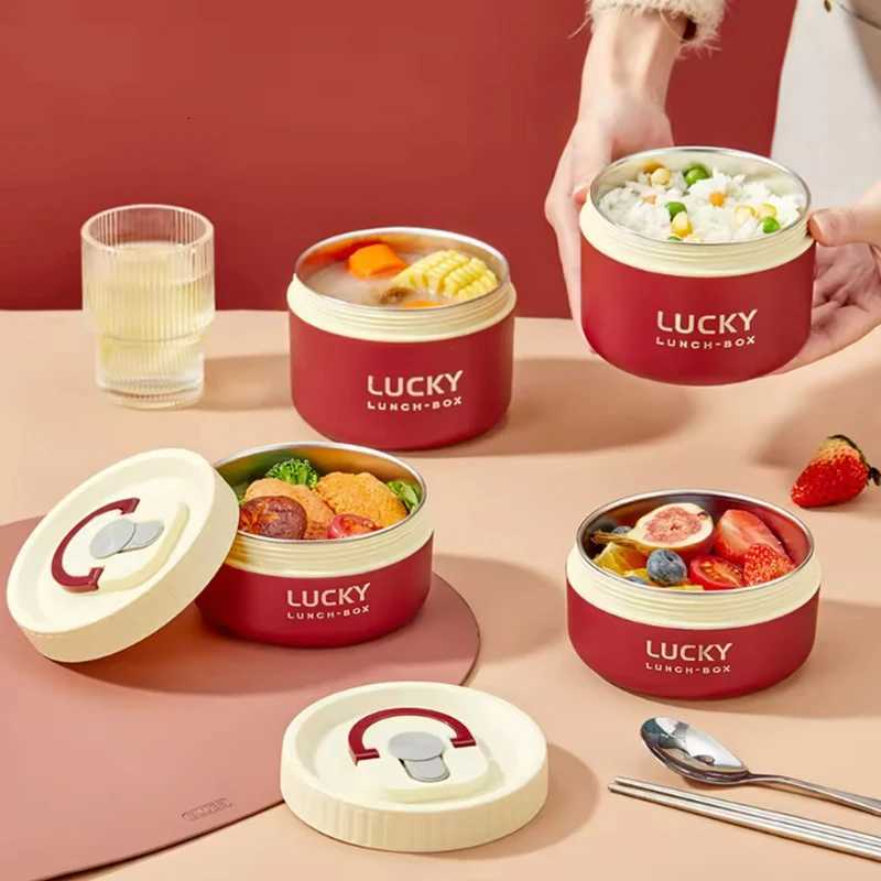 304/316 Stainless Steel Portable Insulated Lunch Box with Cutlery And Thermal Bag Leak proof Microwave Safe Food ContainerM251121