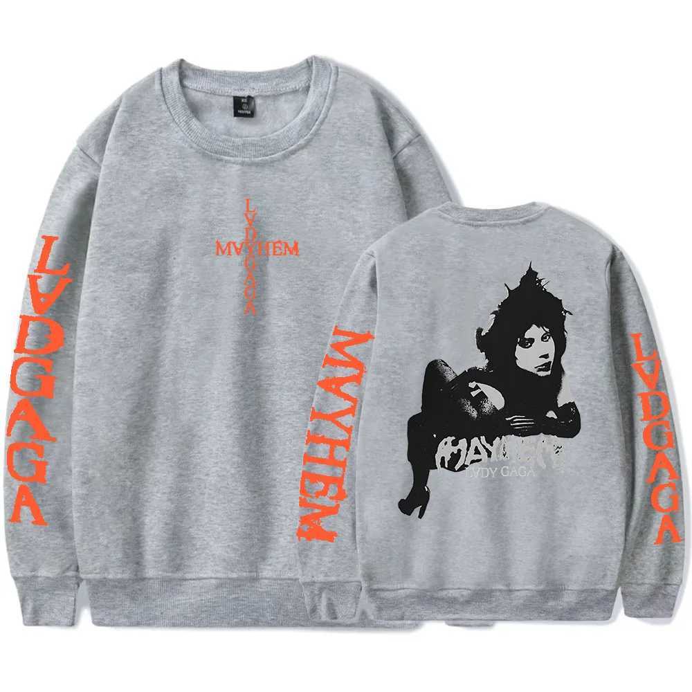 2025 Lady Gaga Mayhem Album Hoodies MensWomens Long Sleve Hip Hop Tshirt Unisex Sudaderas 2025 New Fashion Printing Pul X250421 L251018A7S9