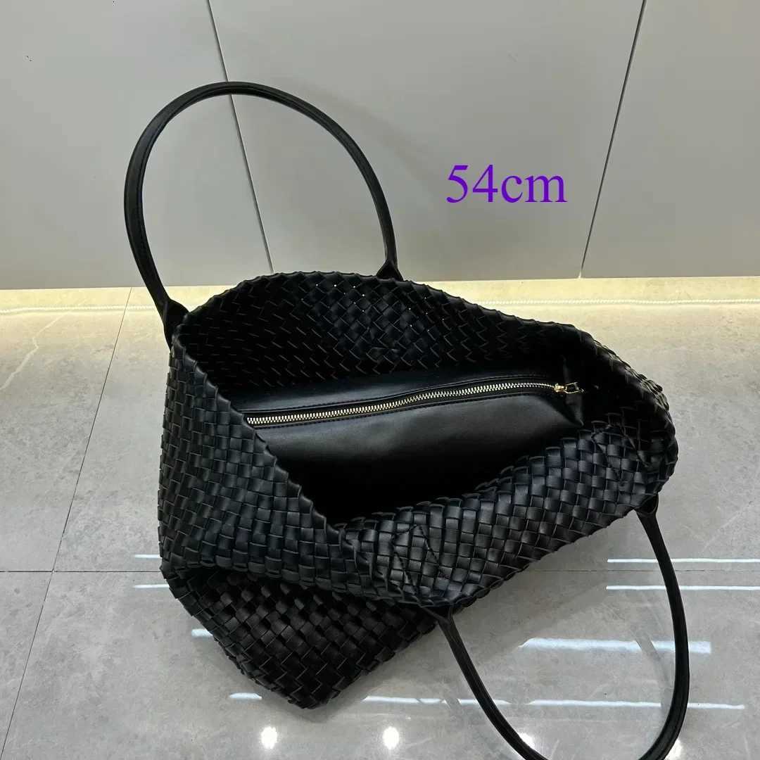 autumn and winter woven vegetable basket Split Leather tote large capacity underarm hand-held large bag wan Y251121