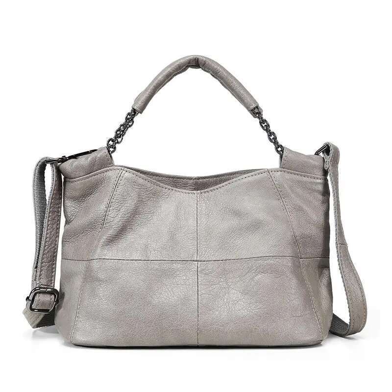 Nesitu New Red Grey White Black Yellow Genuine Leather Women S Handbag Girl Lady Shoulder Messenger Bags Female Totes M Bag Bag