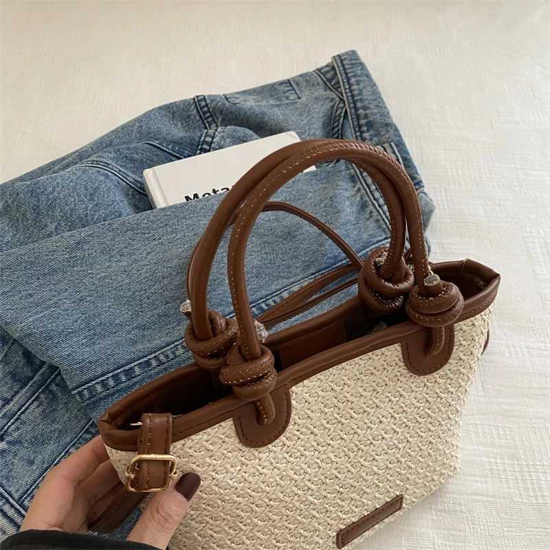 Summer Vai Wens Beach Str Shoder Bag Design Ladies Portable Crossbody Bags Knot Basket Woven Tote Handbags Y251121