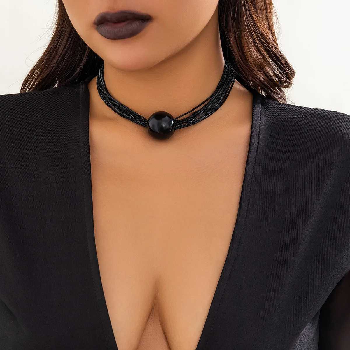 Exaggerated Chunky Chain Necklace for Women Big Gold Silver Color Short Choker Necklaces Neck 2022 Fashion Boho JewelryXJ251121