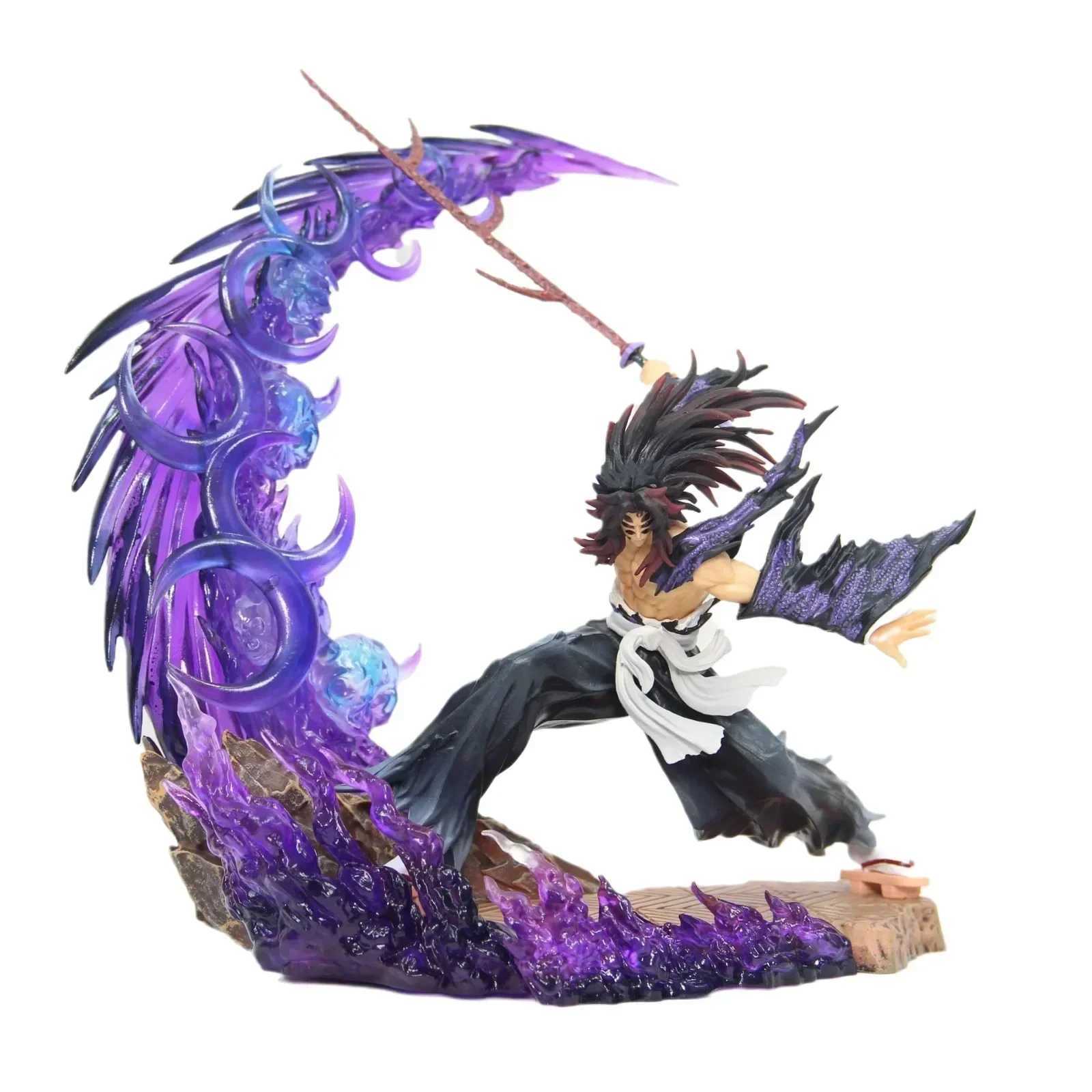 Demon Slayer Figures Kokushibo Anction Figure Battery Luminescence Fierce Battle PVC Model Tsugikuni Yoriichi Figur Collect Toys X251121