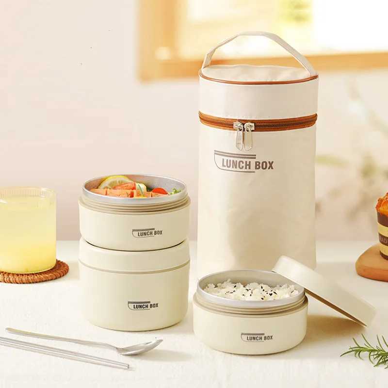 Portable Stainless Steel 304 Thermal Lunch Box With Bag Large Capacity Multi Layer Thermos Bento Box BPA Free Food ContainerM251121