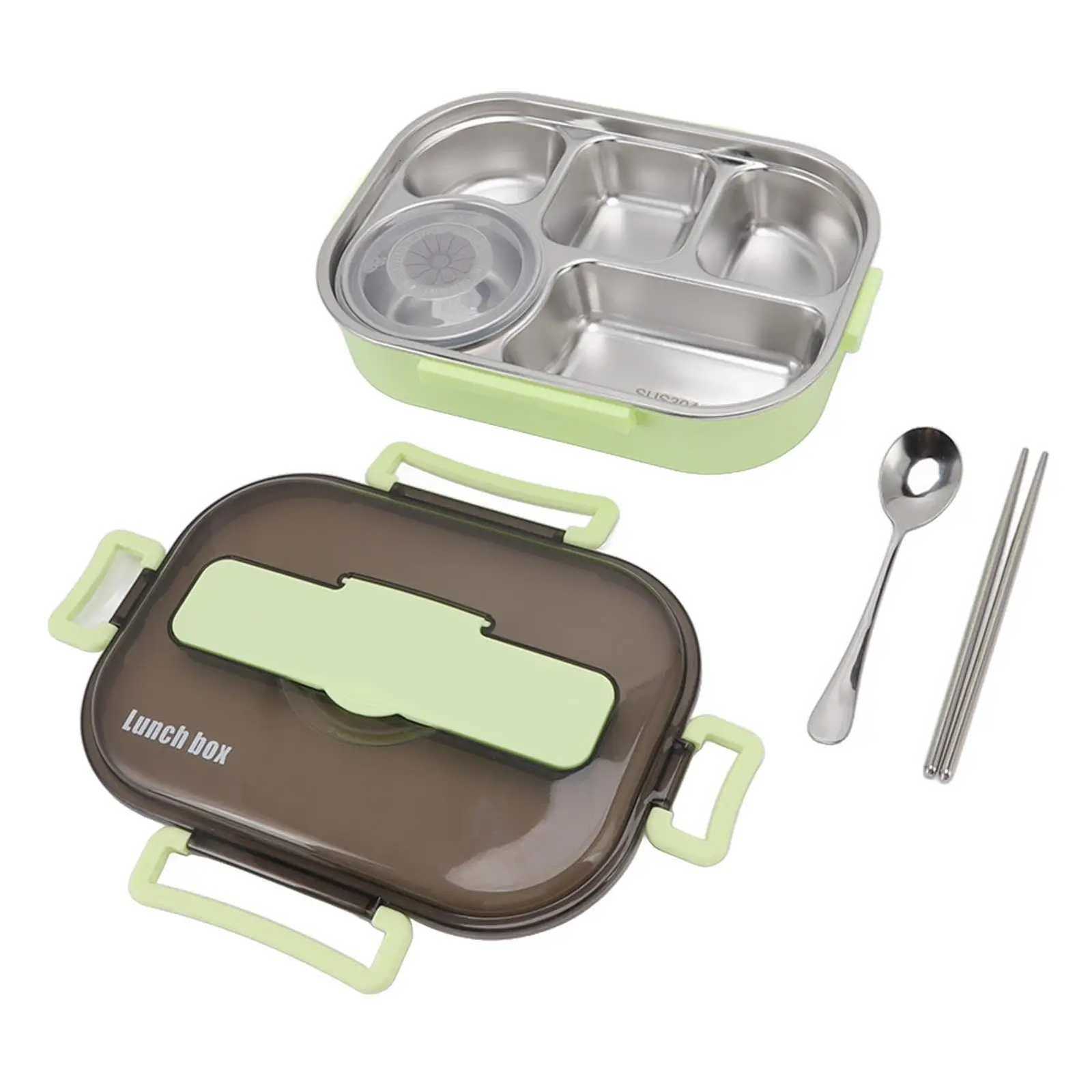 Stainless Steel Lunch Box with 4 Locking Clips Safe and Convenient Storage for adults for dishwasher Safe for workM251121