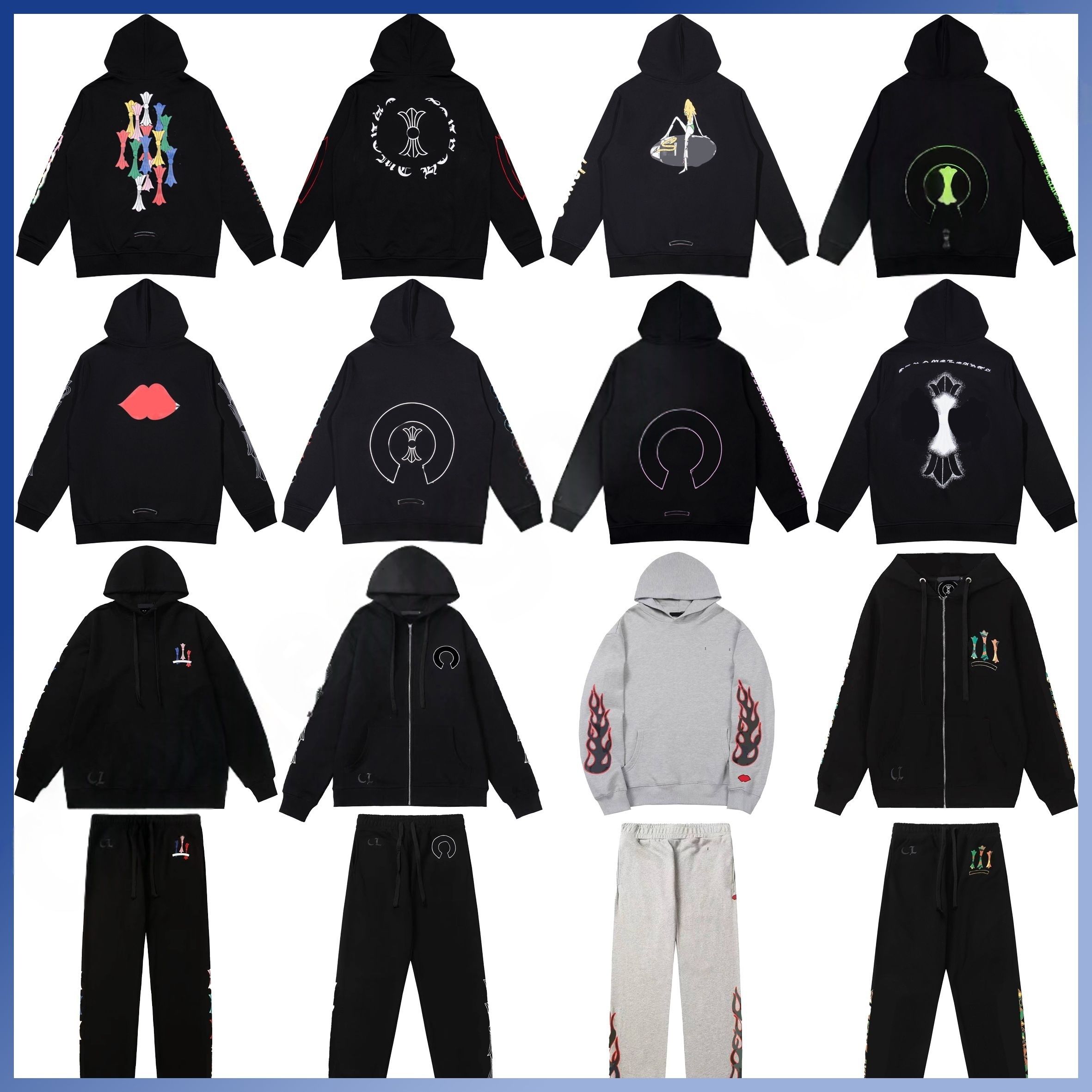 designer hoodie mens hoodies chrome hoodie print designer for man and woman Printed High Street Luxurys sweatpants US size s-xl 2025