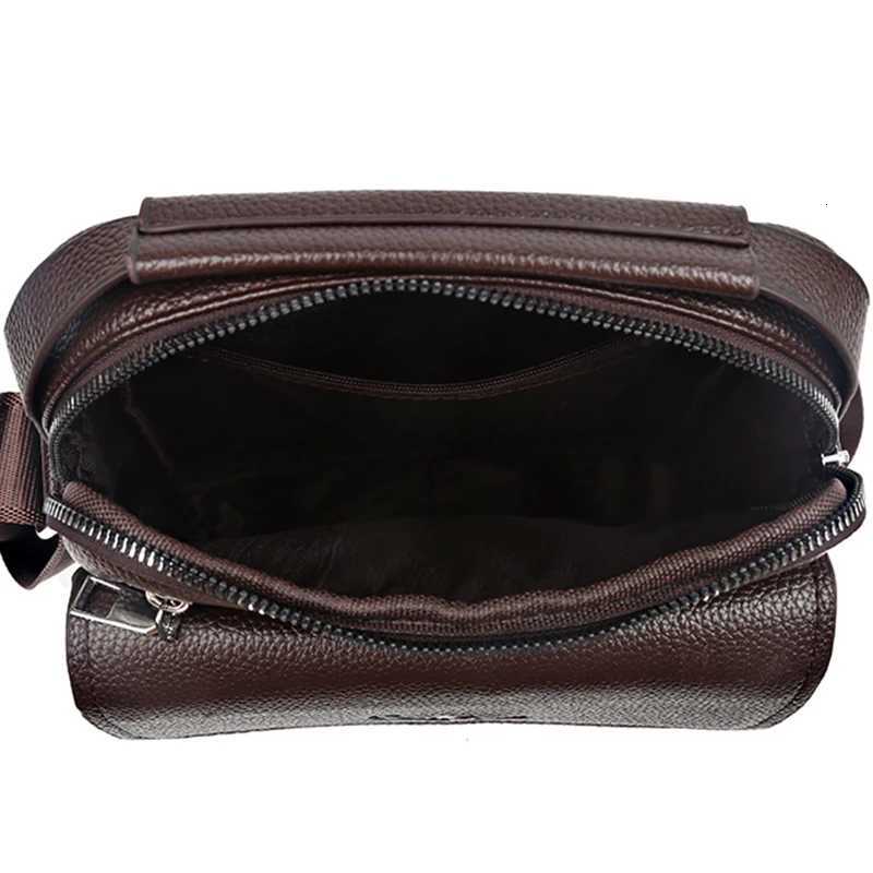 Mens Genuine Leather Crossbody Shoulder Bags High Quality Tote Fashion Business Man Messenger Bag Leather Bags Fanny PackT251121