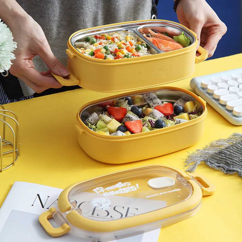 Stainless Steel 304 Lunch Box Bento Breakfast Multi-Layer Thermal Insulated Kids Student Work Outdoor Tableware Food ContainerM251121