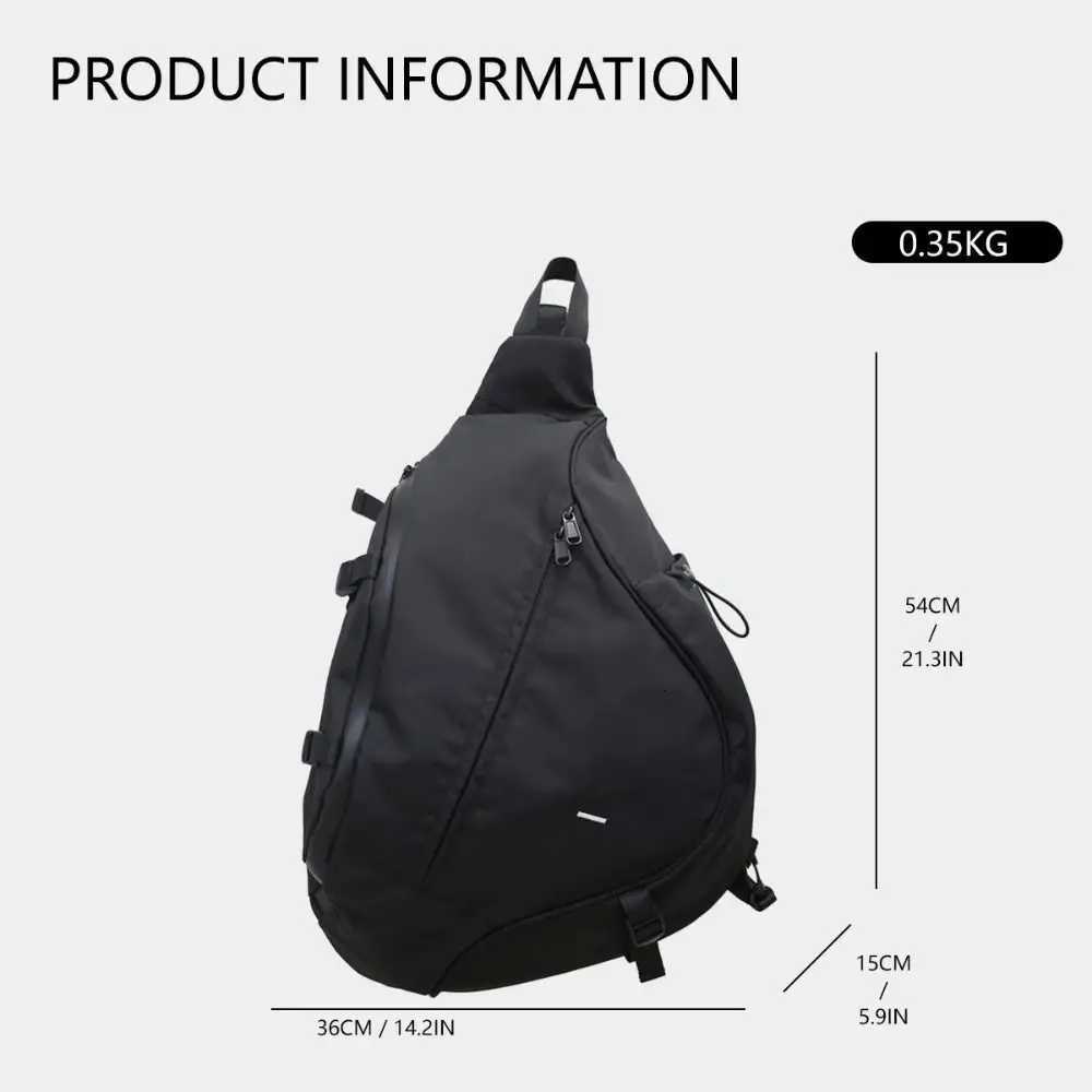 Fashion Trendy Large Capacity Hip Hop Bag Adjustable Strap Waterproof Backpack Shoder Bag Unisex Y251121