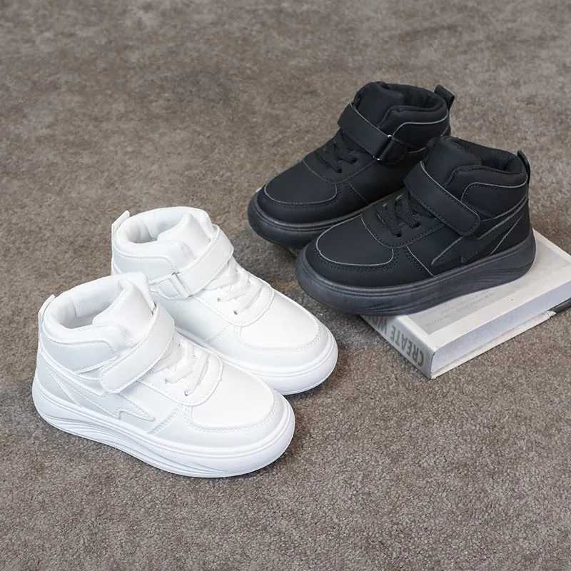 Childrens Sneakers Autumn Winter Boys Sport Girls Warm Cotton Lined Casual White Student Shoes Teen Running Flats J251121 XJ260303