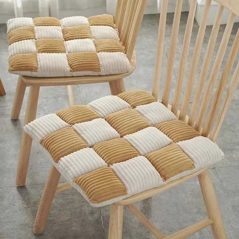 Corduroy Cushion Office Chair Cushion Plaid Thickened Student Dining Chair Cushion Bedroom Bay Window Tatami Sofa Floor Cushion C251121