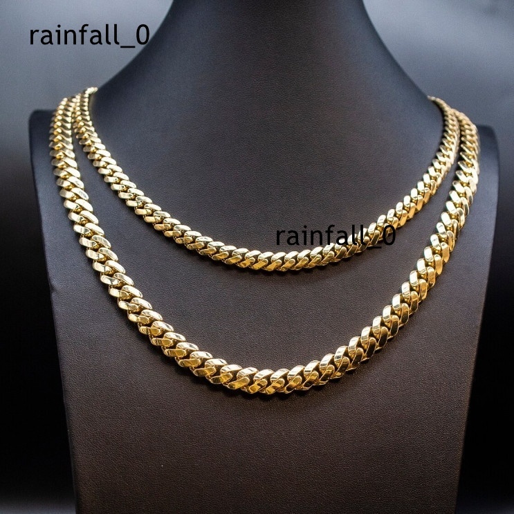 2025 Hot Sale Hip Hop 10k 14k 18k Gold 8mm Cuban Link Chain Iced Out Hip Hop Fine Jewelry Men Necklace