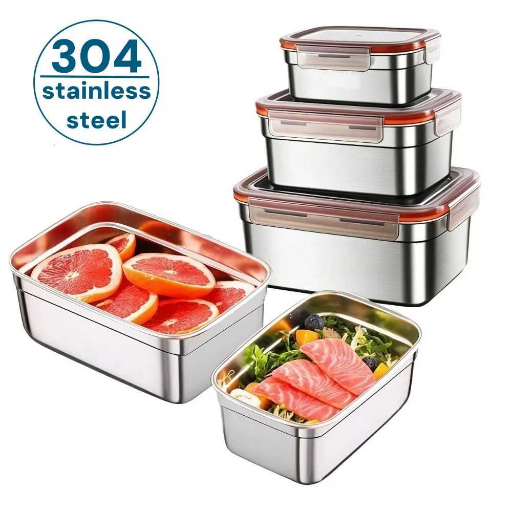 Bento Lunch Boxes adultsKitchen Organizers Camping Airtight Lunchbox Food Side Dish Taper Meal Prep Storage ContainersM251121