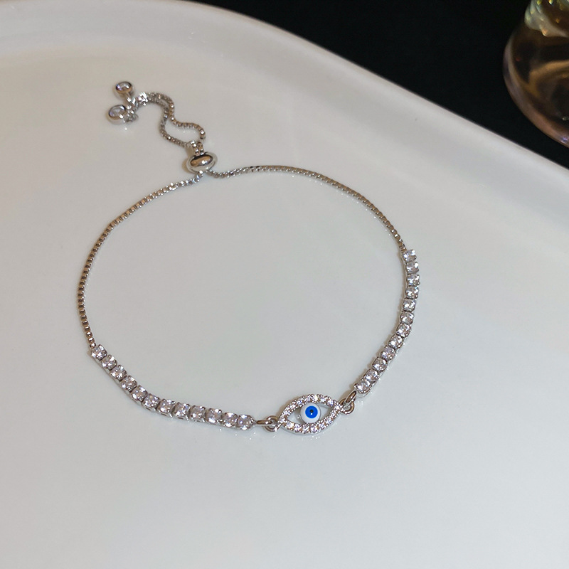 Zircon Super Flash Oval Eye Light Luxury High-end Temperament Bracelet Niche Versatile Design Sense of Hand Jewelry Wholesale - view 7