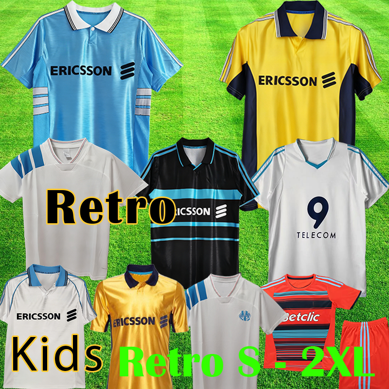 Maillot Retro MarseIle Soccer Jersey Vintage CANTONA WADDLE PELE PAPIN BOLI Football Shirts Classic 1990 1991 1992 1993 1998 1999 2000 KitS99