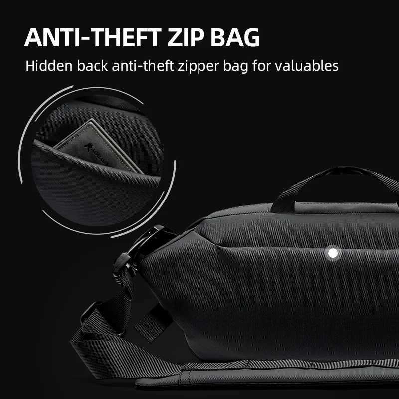 Fashion Sling Bag for Men Mti-functial Waterproof Crossbody Bag with Retractable Keychain Ch Bag for Hiking Travel Y251121