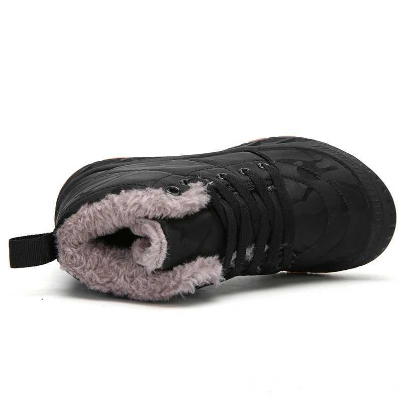 Boys Girls Winter Snow Boots Insulated Waterproof Fur Lined Shoes for Kids Cold Weather Outdoor Sneakers Shoe toe anti-collisionW251121