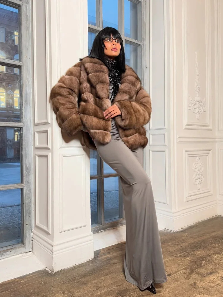 Fashion Patchwork Faux Fur Coat Jacket Women Fluffy Solid Lapel Full Sleeve Loose Coats Lady Winter Daily Street Outwear 251121 - view 5