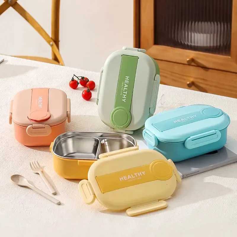 Kitchen Stainless Steel Insulated Lunch Box Office With Tableware Sealed Portable Lunch Box Student Camping Lunch BoxM251121